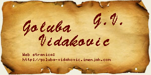 Goluba Vidaković vizit kartica